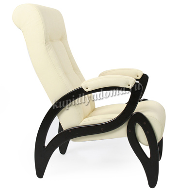 Кресло для отдыха Модель 51 (Венге/Экокожа бежевая Dundi 112)