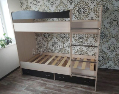 Кровать двухъярусная СМ-Мебель (Вишня/Дуб млечный)