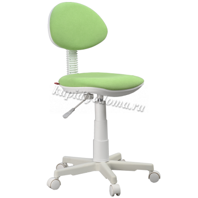 Кресло Логика белый пластик (Ткань Candy зеленый)