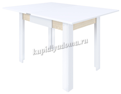Стол обеденный  Палермо-2 Ст-090 (Дуб сонома/Белый бриллиант)