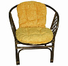Кресло RJG-Bahama EXTRA (Ротанг №6, ткань Mulan 051)
