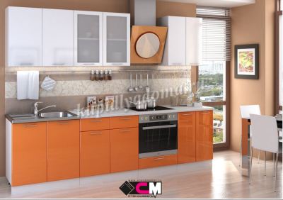 Шкаф нижний ШН 1000 Кухня Ксения (Оранжевый глянец)
