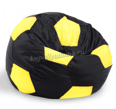 Кресло-мешок Мяч L (Черный/Желтый)