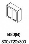 Шкаф верхний В80(В) Кухня Равенна Стайл (Титан белый)